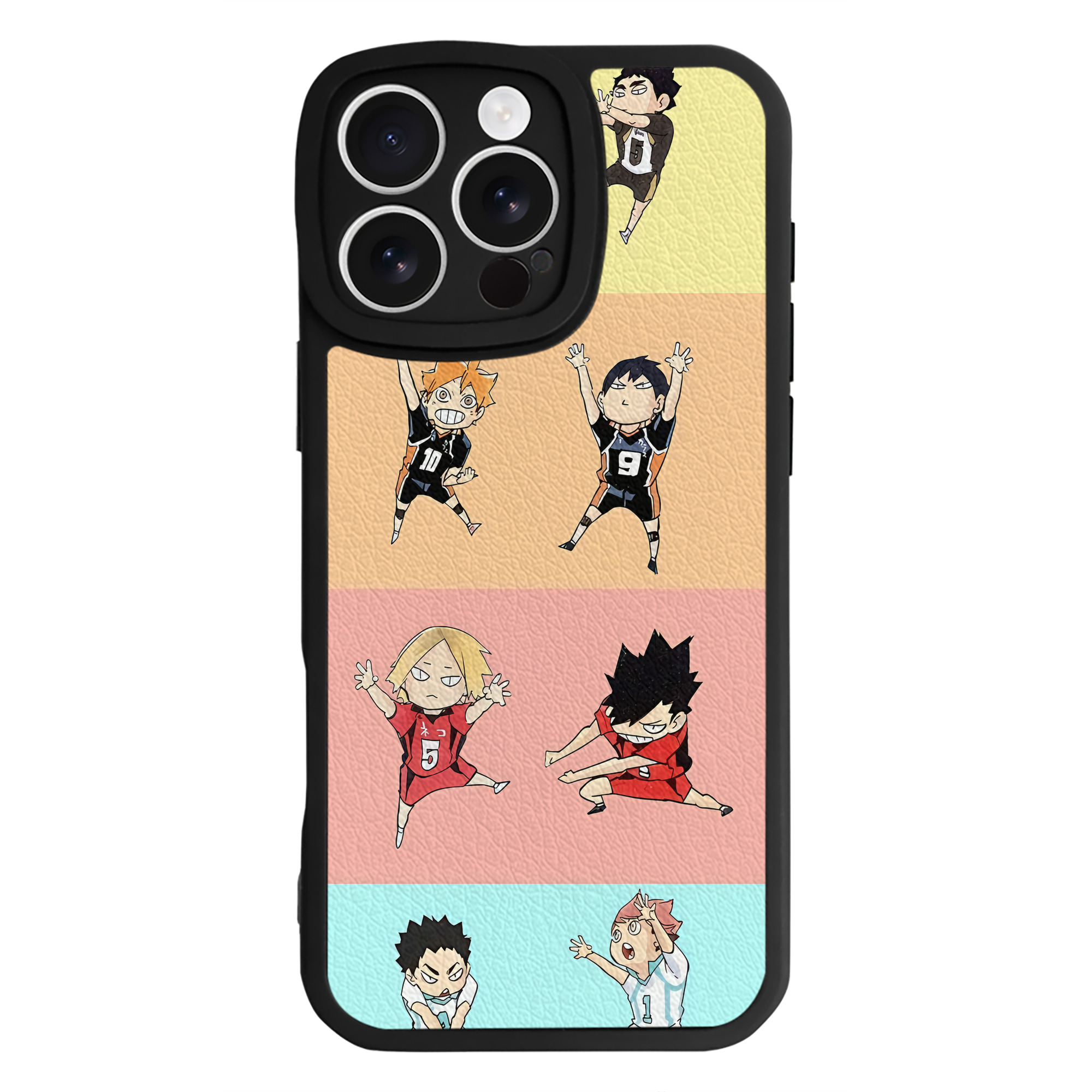 （画像用） ハイキュー!! Haikyu!! 【iPhone 16シリーズ対応】シリコンスマホケース（レザー調） 材質：シリコン